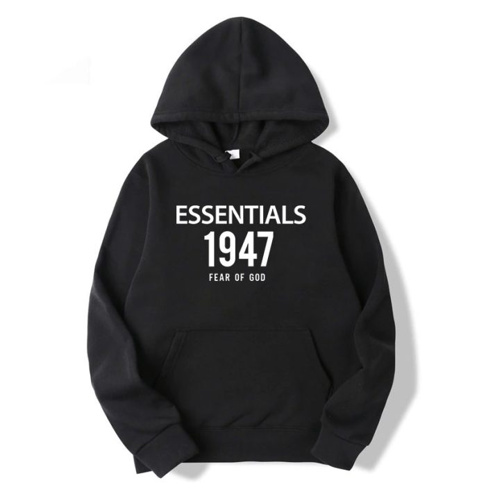 Black essentials hoodie