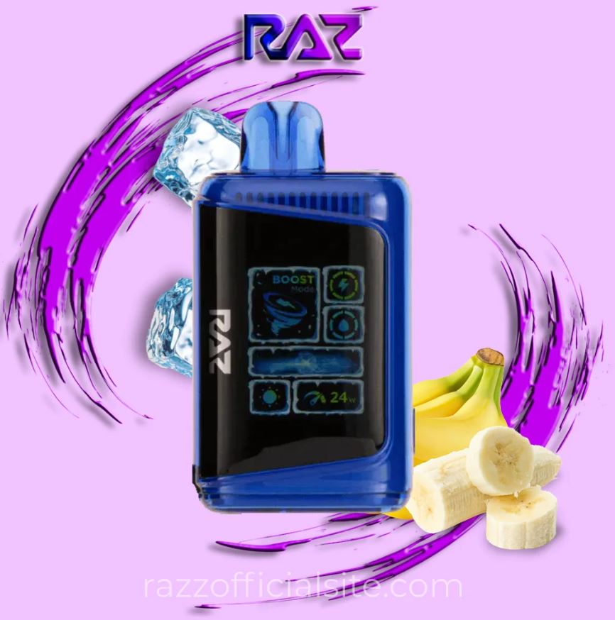 Dive into a tropical delight with the Frozen Banana Raz Vape!