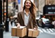 girl holding custom boxes