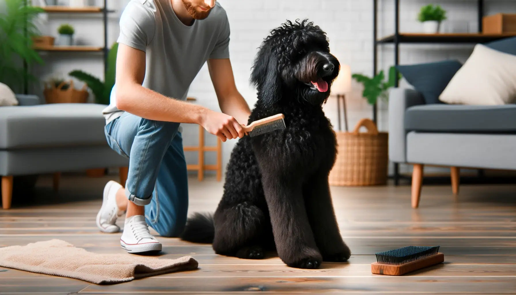 Black golden doodles
