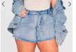 Plus Size Denim Shorts